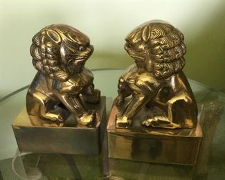 Brass Dragon Bookends