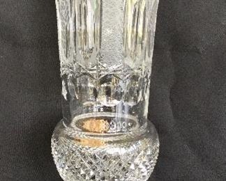 16" Tall Crystal Vase Intricate Design