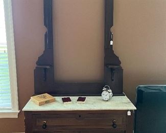 Antique dresser with mirror case