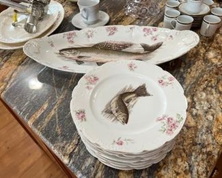 Straus & Sons server platter and dishes