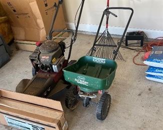 Weed eater and spreader