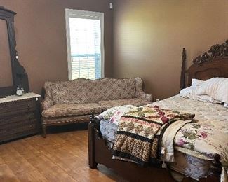 Antique bed and divan