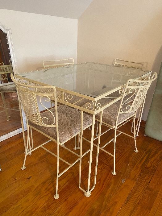 Wrought Iron table. Excellent condition.
Kept inside