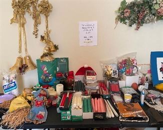 Candles and Christmas decorations