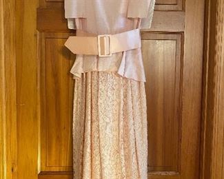 Peach lace dress