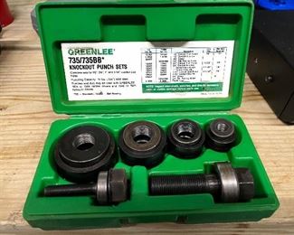 BALL BEARING KNOCKOUT PUNCH SET - GREENLEE - 735/735BB - 1/2" TO 1-1/4" - AUTOMOTIVE