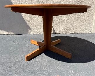 Danish modern teak table and 4 chairs. Lot #3242