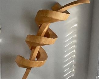 Wooden spiral sculpture. Lot #3751