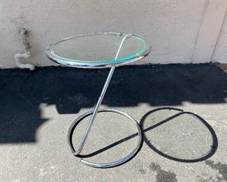 Vintage chrome cantilever side table. Lot #3718