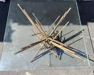 1960's brutalist side table. Lot #3235