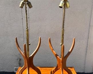 Pair of mid century table lamps. Lot #3793