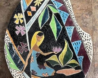 Studio pottery plate. Lot #3769