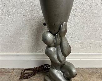 1950's nude male lamp. Lot #3776