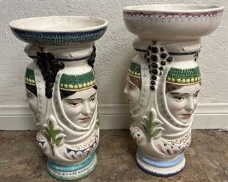 Porcelain vase with three faces. Lot #3778 and #3779