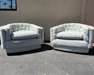 Barrel chairs. Lot #3719 and #3720
