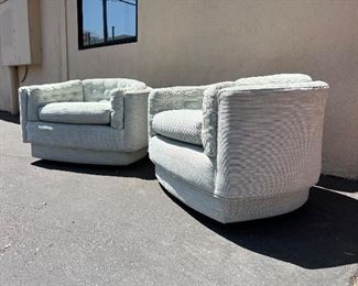 Barrel chairs. Lot #3719 and #3720