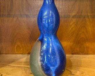 Blue studio pottery vase. Lot #3726