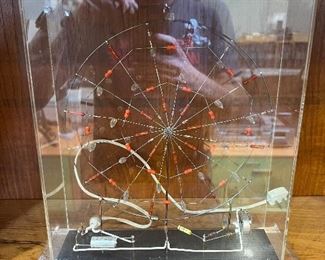 Light wheel sculpture "Rotation" signed. Lot #3733