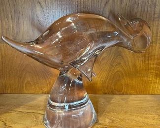 Signed Cenedese glass duck sculpture. Lot #3734