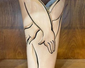 Art vase sculpture woman. Lot #3736