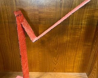 Red metal sculpture. Lot #3740