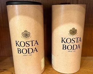 Pair of Kosta Boda candlesticks w/ boxes. Lot #3747