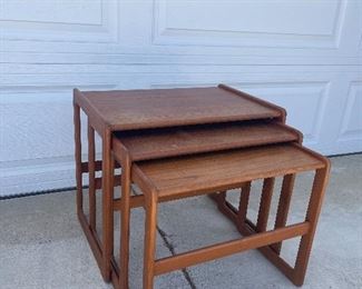 Danish teak nesting tables. Lot #3826