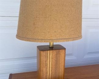 Teak lamp. Lot #3840