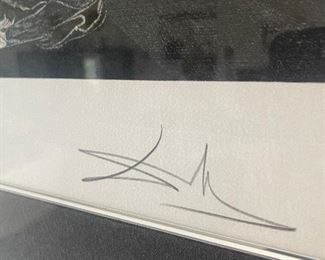 Signed and numbered Salvador Dali print. Lot #3829