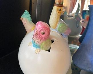 J Luis Perez Egg Hatching Figurine, Signed (Mexico)