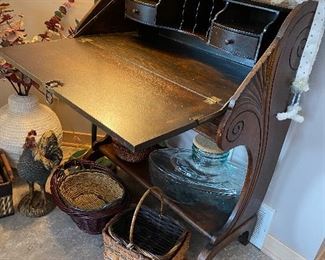 Interior of the secretary desk