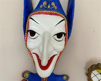 Authentic vintage Mondonovo venetian mask by master sculptor and mask-maker Guerrino Lovato. Finely crafted papier-mâché with amazing details!