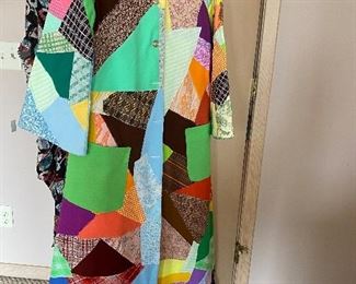 Handmade Patchwork Longline Coat - complete with a patchwork swan!