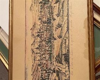 Antique Map of "La città di Lucca Capitale di quella Repubblica." Translation: The city of Lucca Capital of that Republic