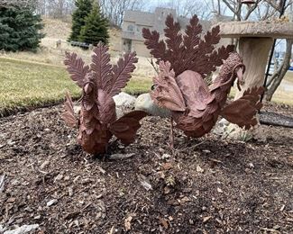 Outdoor Metal Turkey Decor