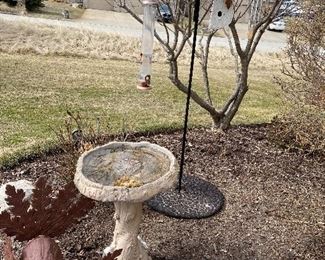 Bird Bath, Bird Houses and Miscellaneous Outdoor Decor