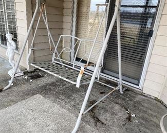 Outdoor Metal Swing, some rust
