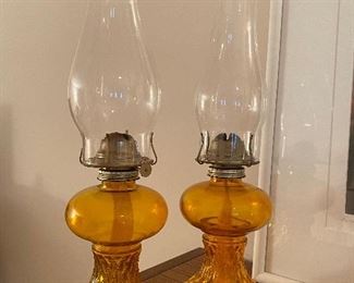 Vintage Glass Kerosene Lanterns