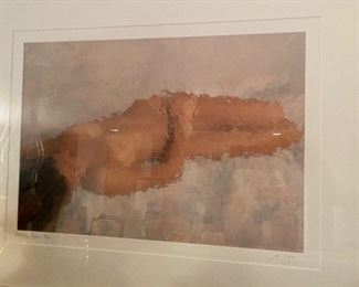 "Reclining Figure" Nude Impressionist Art Print, Signed and Numbered