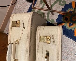 Vintage hard-sided luggage