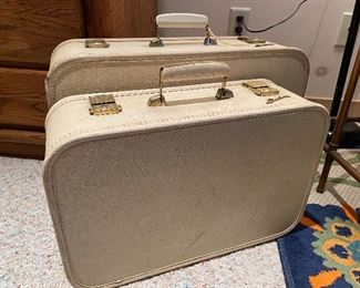 Vintage hard-sided luggage
