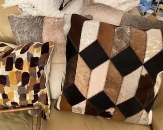 Suede and Leather through pillows