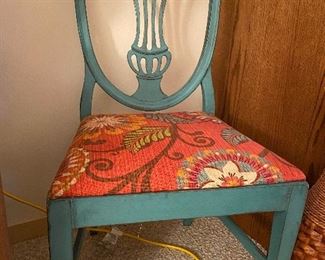 Painted antique side chair