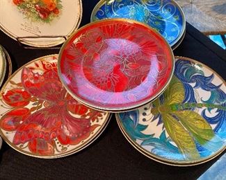 Pottery Barn Art Nouveau China Plates, Set of 8