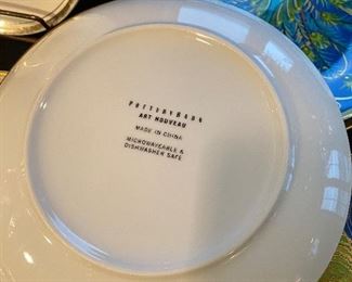 Pottery Barn Art Nouveau China Plates
