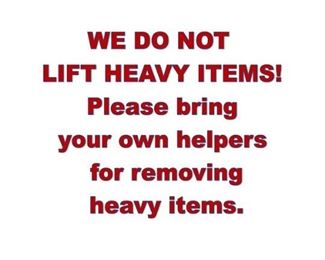 heavy items