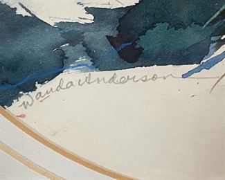 Wanda Anderson Original Watercolor, Signed