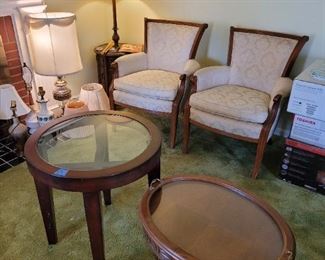 Side tables, $50 ea.  SOLD- (2) Arm Chairs