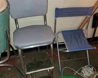 $15 Grey Vintage Step Chair