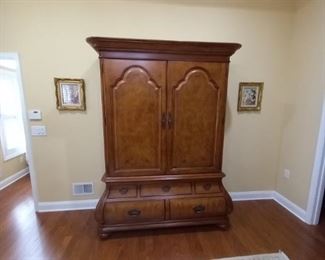 Thomasville Armoire (add a clothes bar for an exquisite baby’s wardrobe and dresser).
